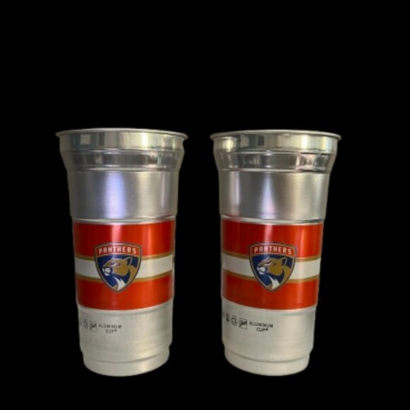 Florida Panthers Exclusive Collectible Aluminum Cups 🏒🐾 (Set of 2) - Picture 8 of 9
